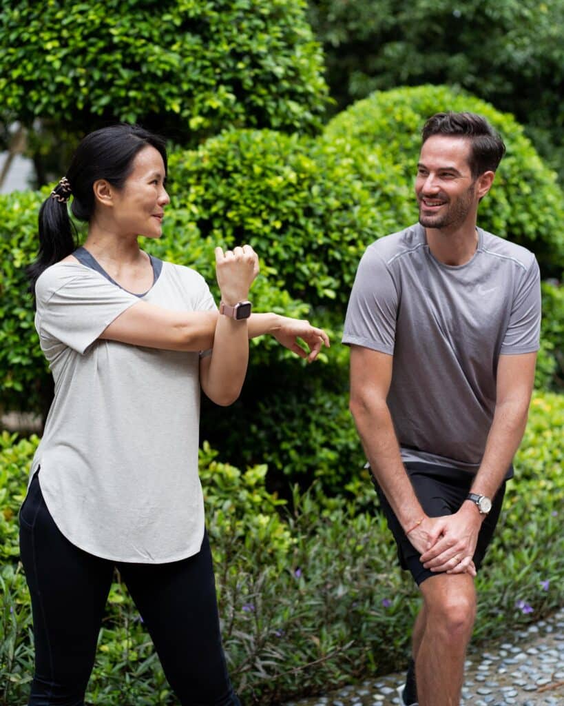 Couple Exercising Outdoors