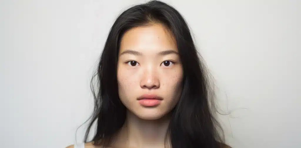 Woman with facial pigmentation concerns before laser treatment