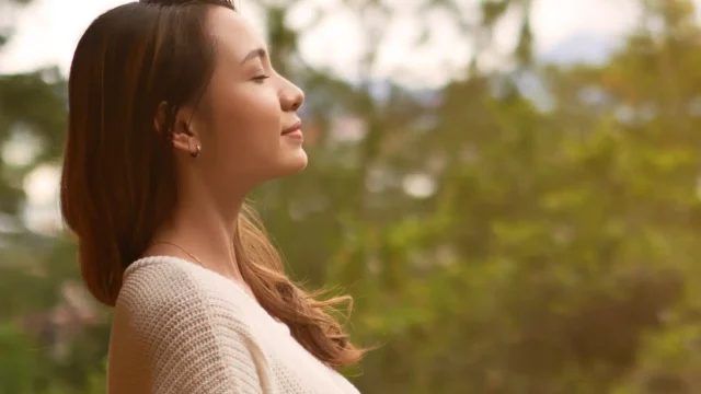Relaxed woman image